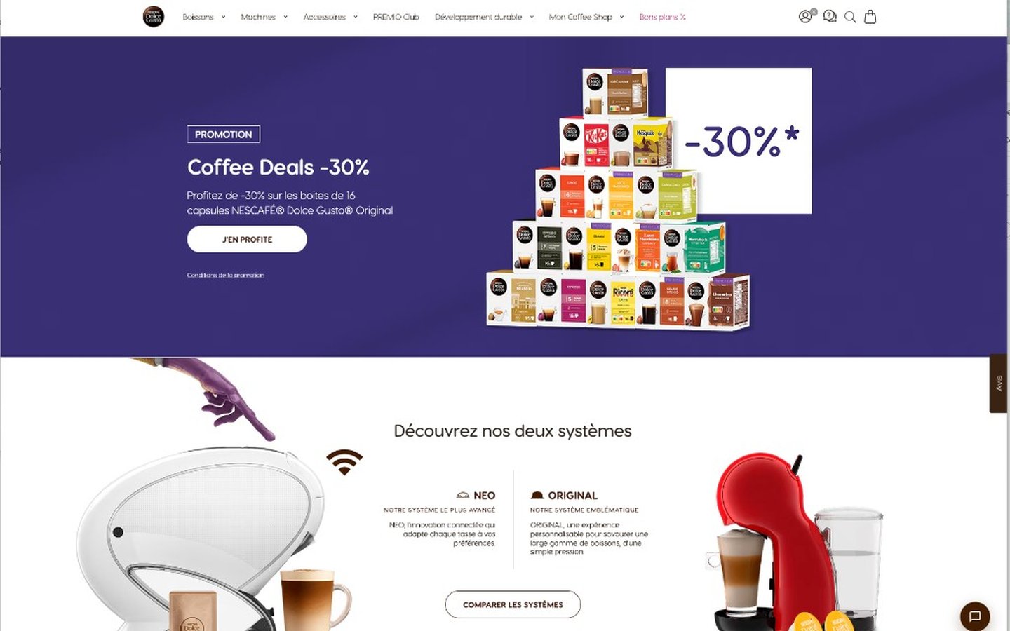 Capture d’écran Nescafé Dolce Gusto