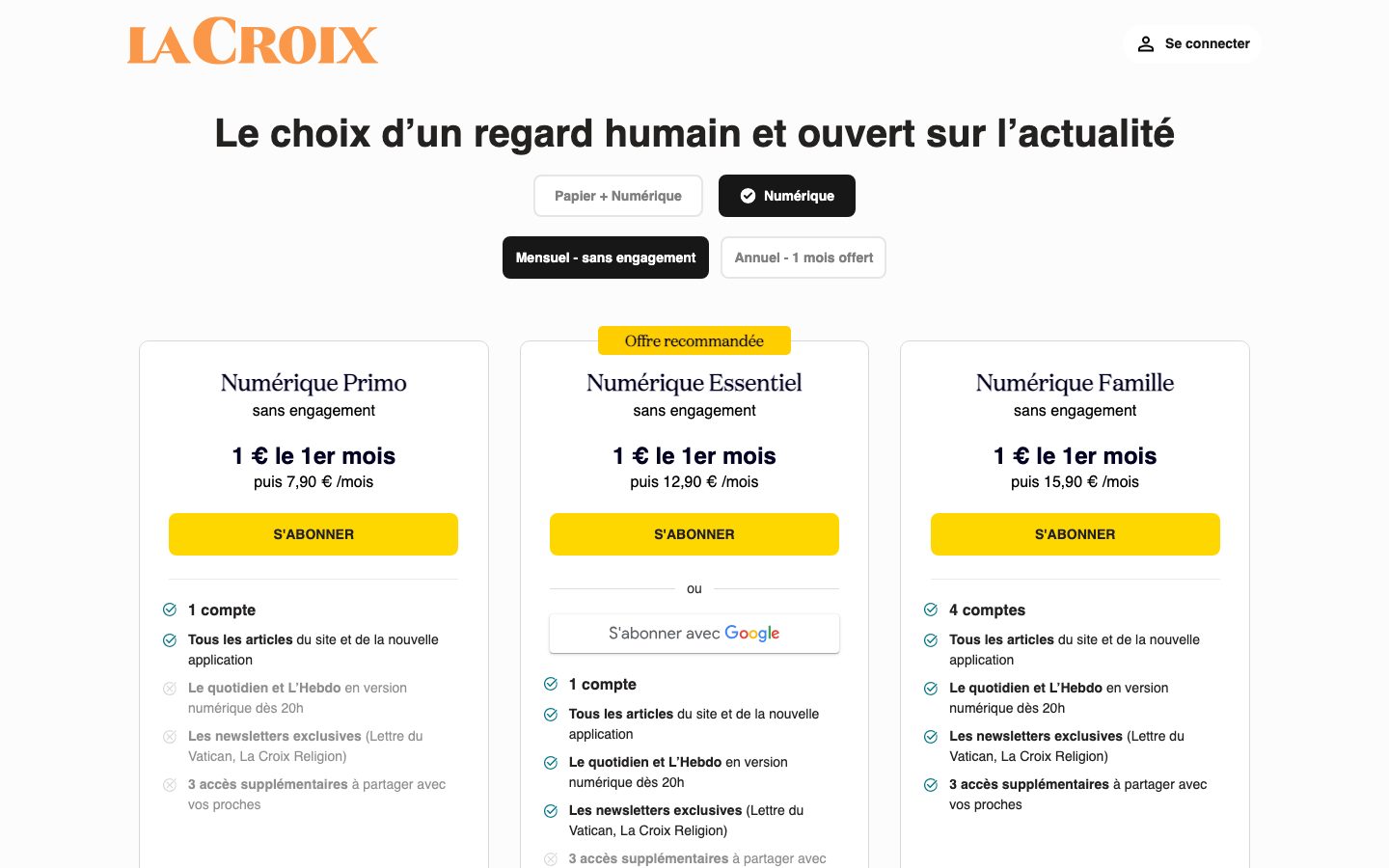 Capture La Croix (abonnement)