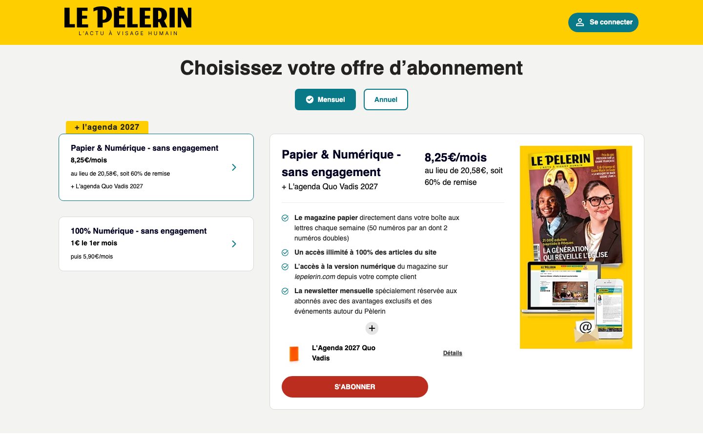 Capture d’écran Le Pèlerin
