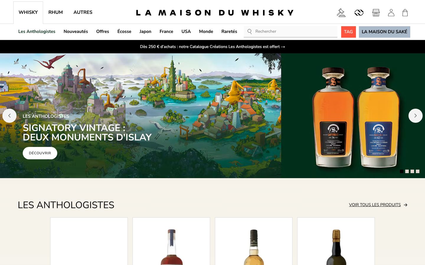 Capture d’écran La Maison du Whisky